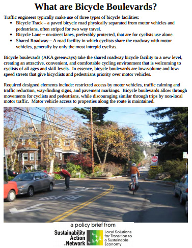 Bicycle Boulevards Policy Brief
